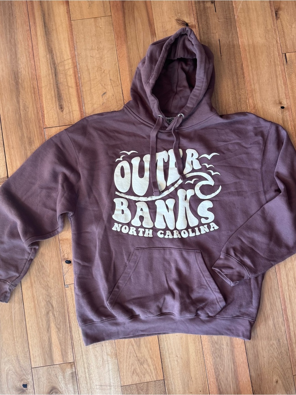 Outer Banks North Carolina Brown Pullover Hoodie size Large